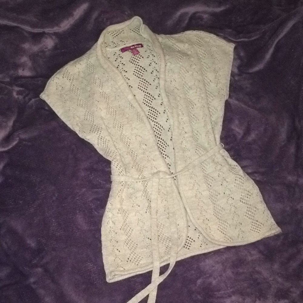 Grey cover up sweater